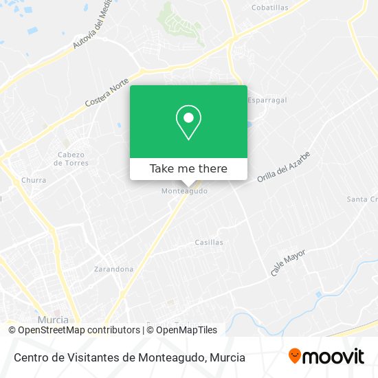 mapa Centro de Visitantes de Monteagudo