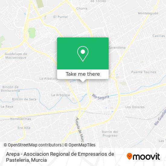Arepa - Asociacion Regional de Empresarios de Pasteleria map