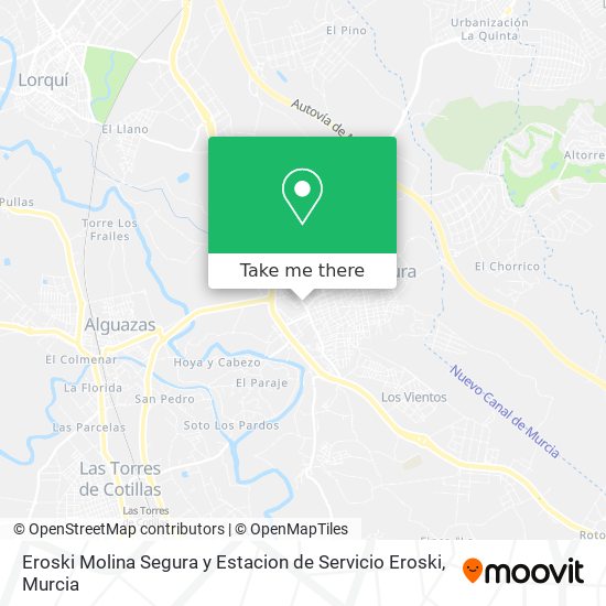 Eroski Molina Segura y Estacion de Servicio Eroski map
