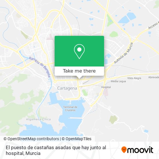 El puesto de castañas asadas que hay junto al hospital map