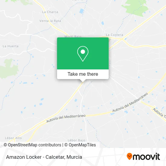 Amazon Locker - Calcetar map