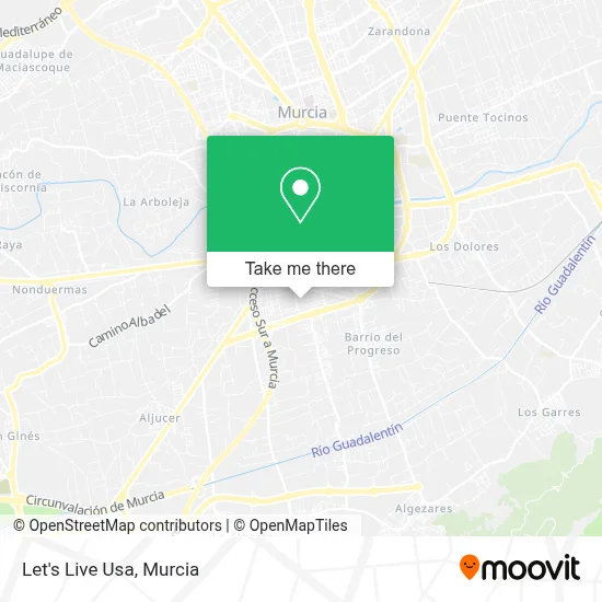 mapa Let's Live Usa