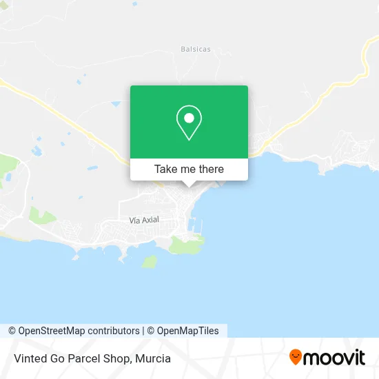 Vinted Go Parcel Shop map