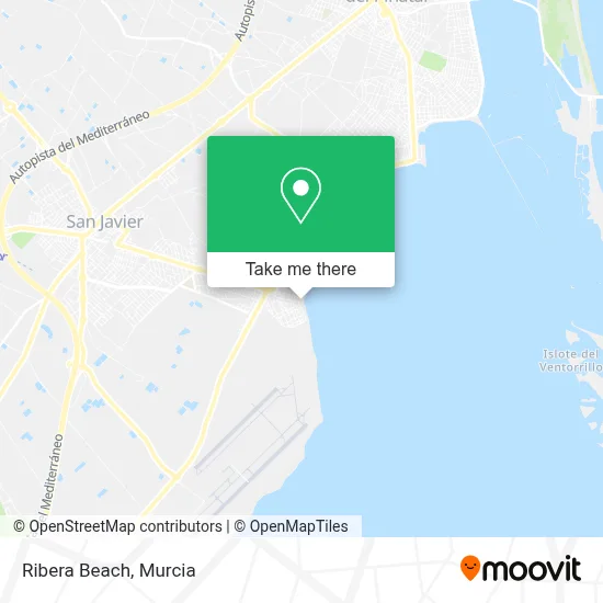 Ribera Beach map