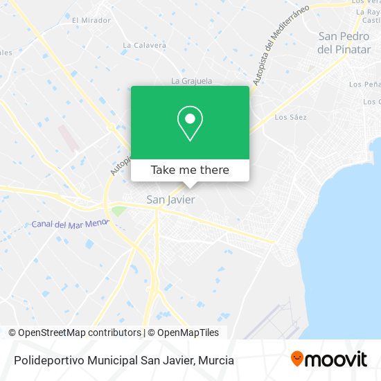 mapa Polideportivo Municipal San Javier