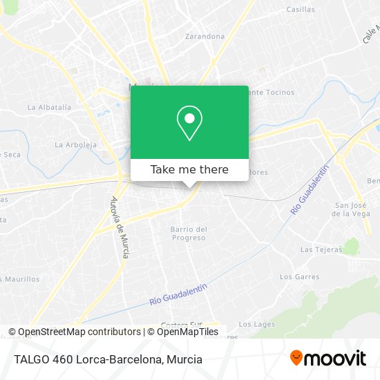 TALGO 460 Lorca-Barcelona map