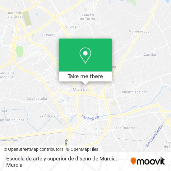 Escuela de arte y superior de diseño de Murcia map