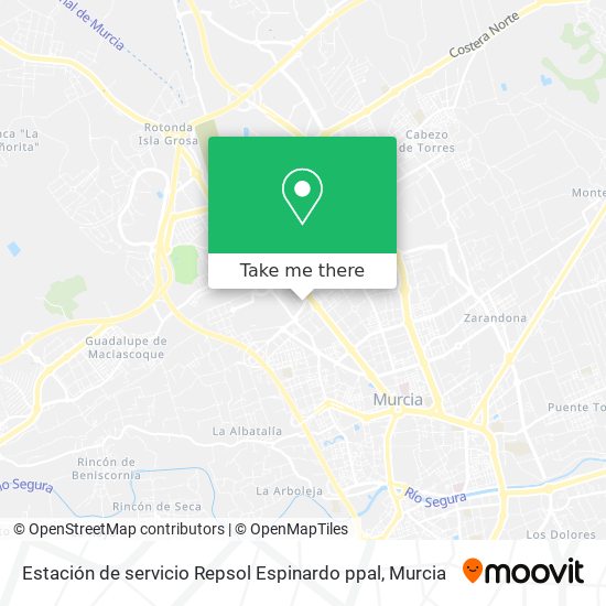 Estación de servicio Repsol Espinardo ppal map