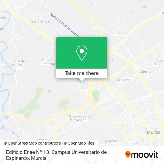 mapa Edificio Enae Nº 13. Campus Universitario de Espinardo