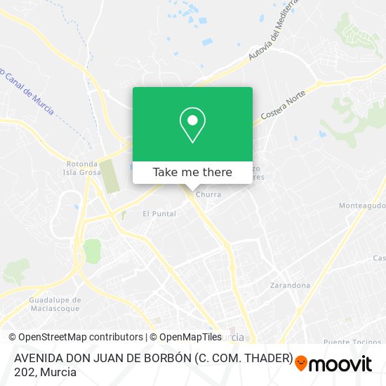 AVENIDA DON JUAN DE BORBÓN (C. COM. THADER) 202 map
