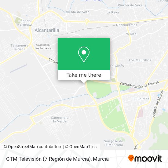 GTM Televisión (7 Región de Murcia) map