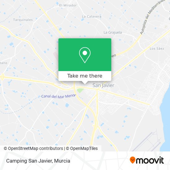 Camping San Javier map