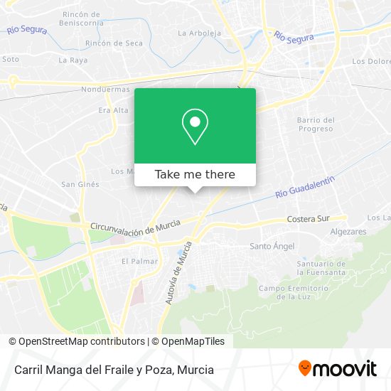 Carril Manga del Fraile y Poza map