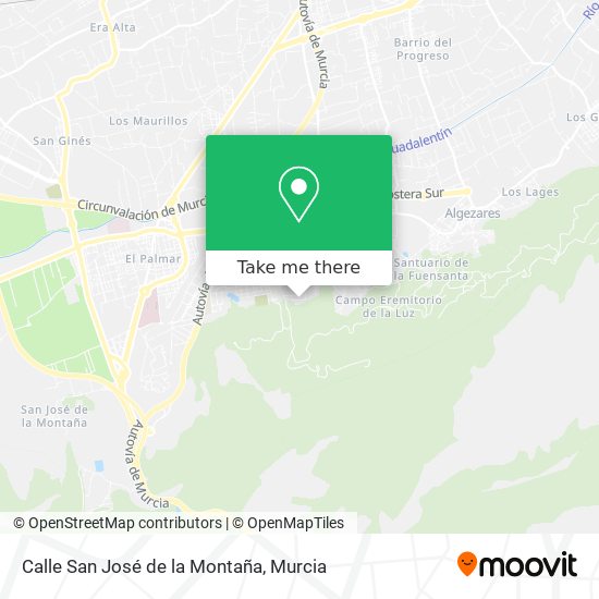 mapa Calle San José de la Montaña