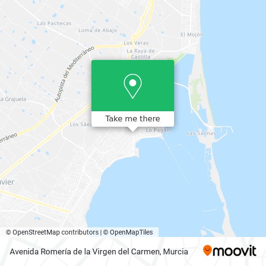 Avenida Romería de la Virgen del Carmen map