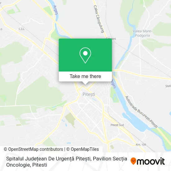 Spitalul Județean De Urgență Pitești, Pavilion Secția Oncologie map