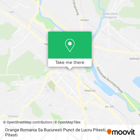 Orange Romania Sa Bucuresti Punct de Lucru Pitesti map
