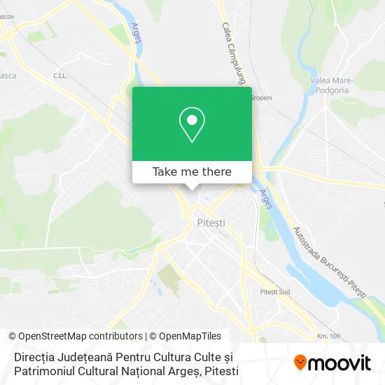 Direcția Județeană Pentru Cultura Culte și Patrimoniul Cultural Național Argeș map