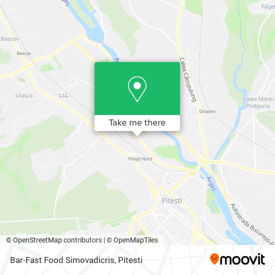 Bar-Fast Food Simovadicris map