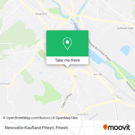 Renovatio-Kaufland Pitești map