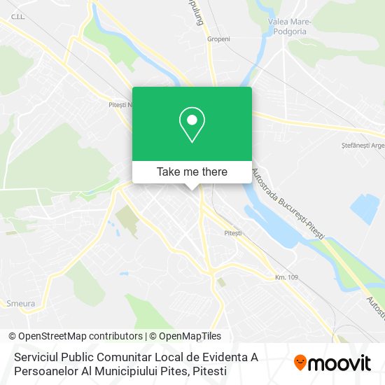 Serviciul Public Comunitar Local de Evidenta A Persoanelor Al Municipiului Pites map