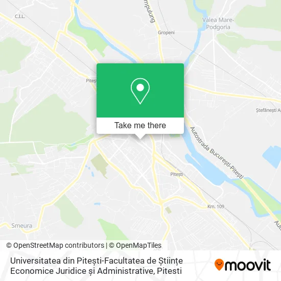 Universitatea din Pitești-Facultatea de Științe Economice Juridice și Administrative map