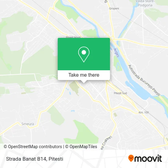 Strada Banat B14 map
