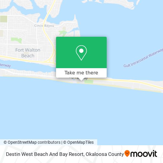 Destin West Beach And Bay Resort map