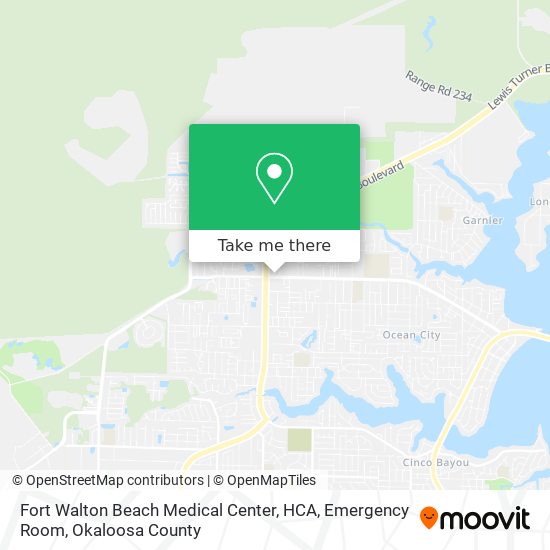 Fort Walton Beach Medical Center, HCA, Emergency Room map