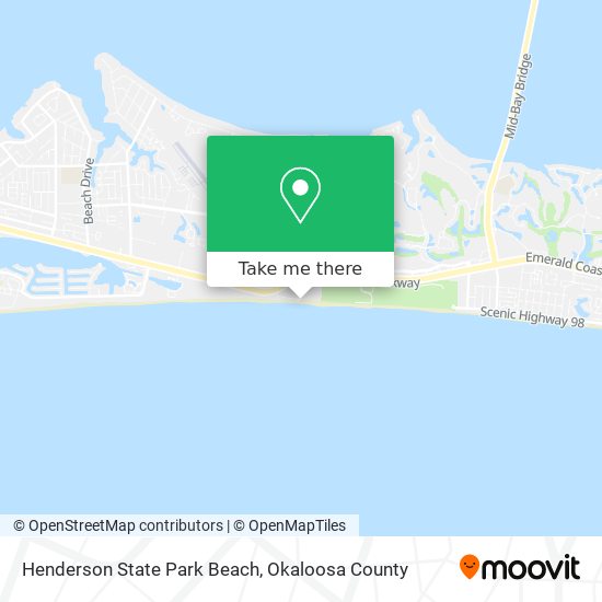 Mapa de Henderson State Park Beach