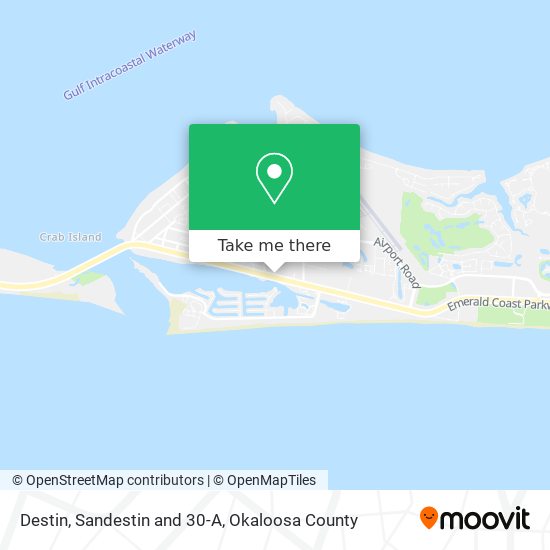 Destin, Sandestin and 30-A map