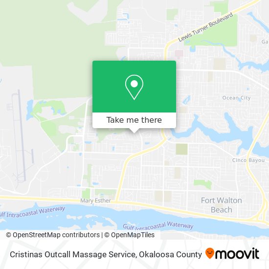 Cristinas Outcall Massage Service map