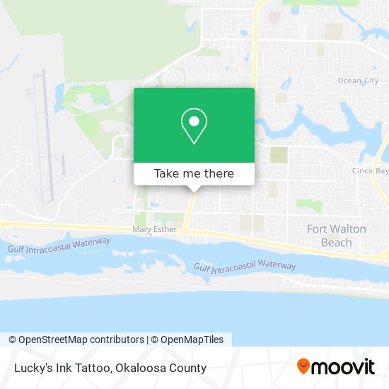 Lucky's Ink Tattoo map