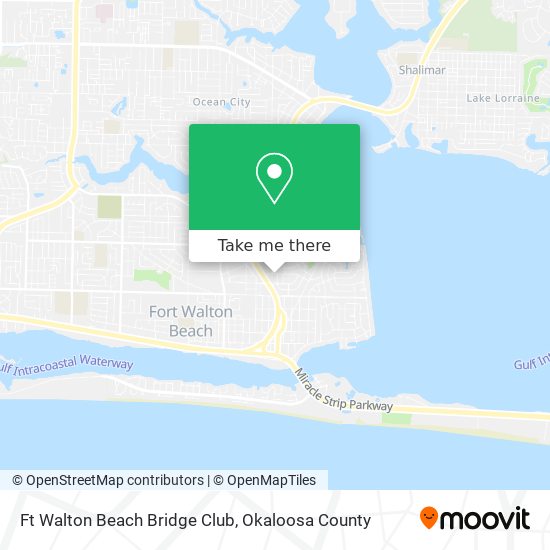 Ft Walton Beach Bridge Club map