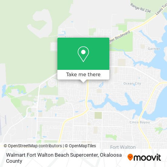 Walmart Fort Walton Beach Supercenter map