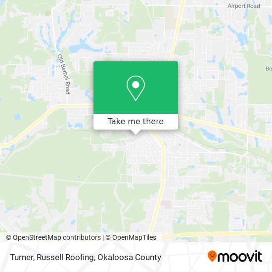 Turner, Russell Roofing map