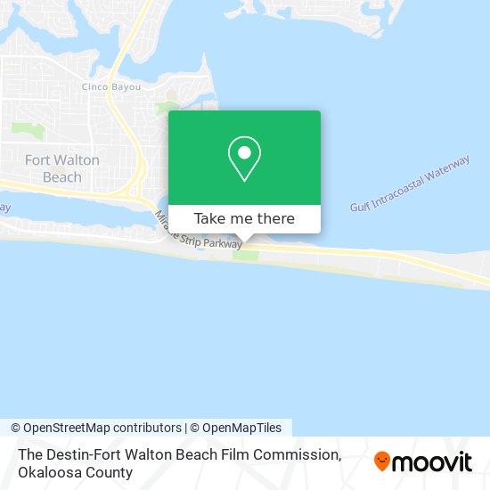 The Destin-Fort Walton Beach Film Commission map