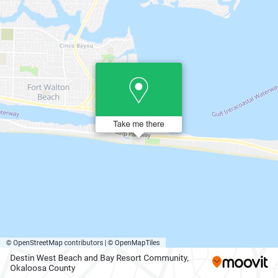 Destin West Beach and Bay Resort Community map