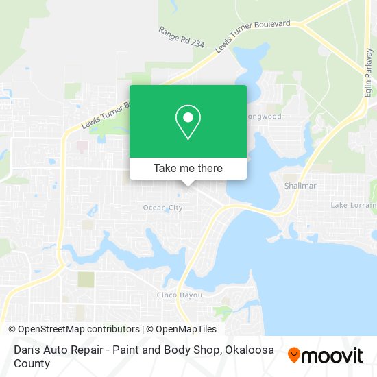 Dan's Auto Repair - Paint and Body Shop map