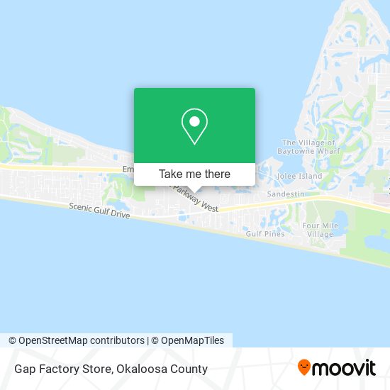 Gap Factory Store map