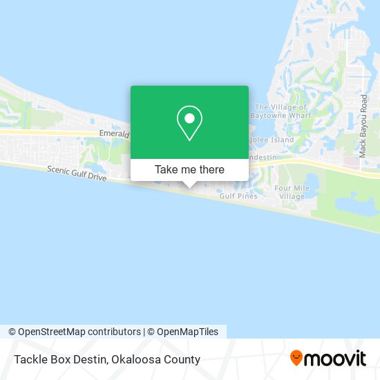 Mapa de Tackle Box Destin