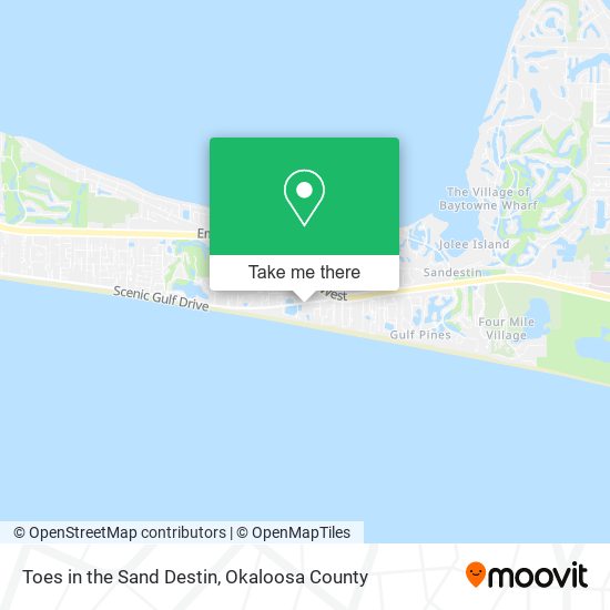 Toes in the Sand Destin map