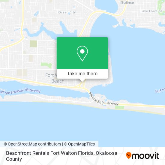 Beachfront Rentals Fort Walton Florida map