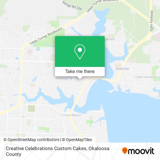 Creative Celebrations Custom Cakes map