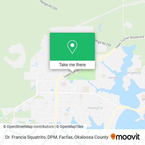 Dr. Francia Squatrito, DPM, Facfas map