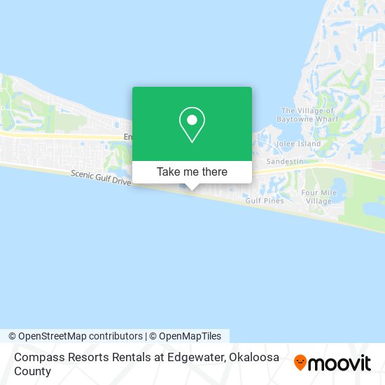 Compass Resorts Rentals at Edgewater map