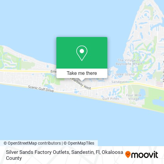 Silver Sands Factory Outlets, Sandestin, Fl map