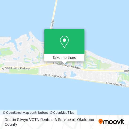 Destin Gtwys VCTN Rentals A Service of map