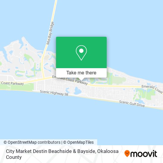 Mapa de City Market Destin Beachside & Bayside