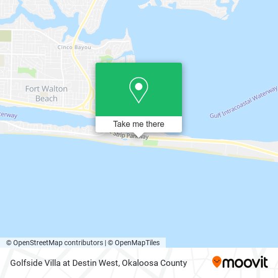 Golfside Villa at Destin West map